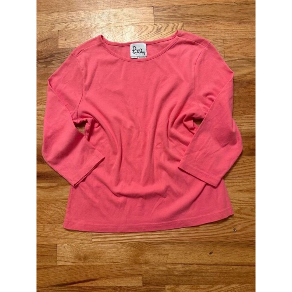 lilly pulitzer pink scoop neck top